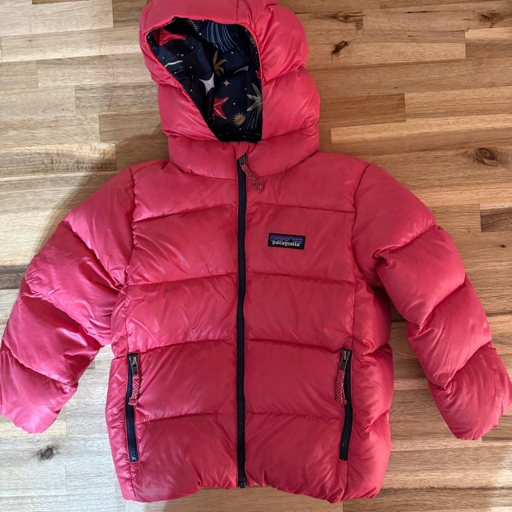 Patagonia Kids Bright Pink Puffer Coat
